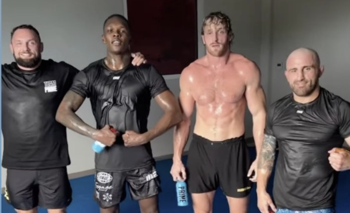 Logan Paul Seen Training With Israel Adesanya Alexander Volkanovski