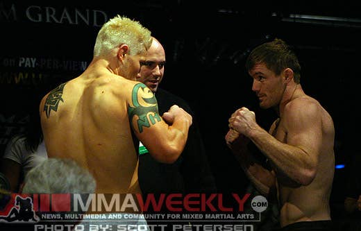 Joe Riggs and Matt Hughes at UFC 56
