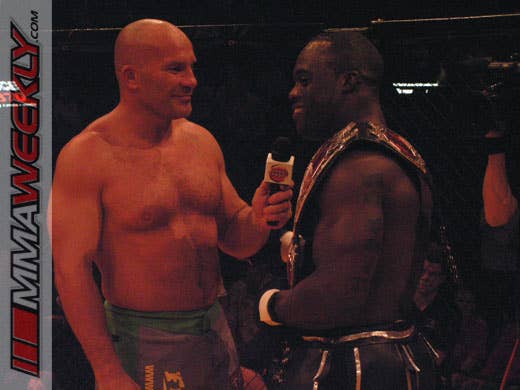 Ian Freeman interviews Melvin Manhoef after fight at Cage Rage 17