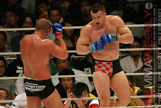 Mirko Cro Cop and Fedor at Pride Grand Prix in 2005