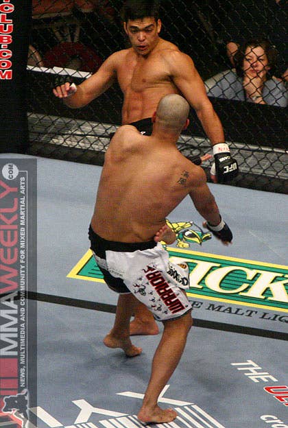 Lyoto Machida and Sam Hoger at UFC 67