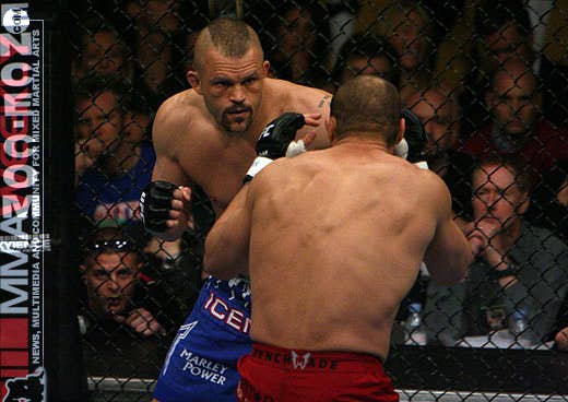 Chuck Liddell and Randy Couture at UFC 57