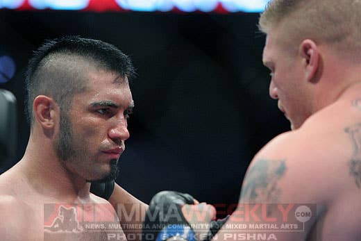 Heath Herring and Brock Lesnar at UFC 87