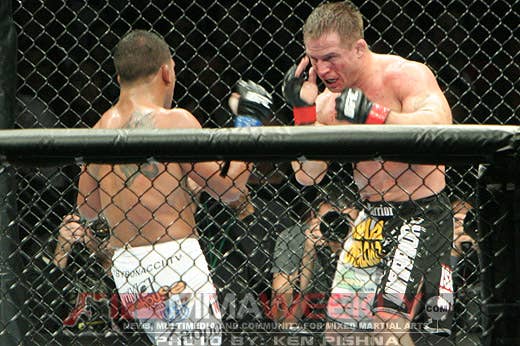Sean Sherk and Tyson Griffin at UFC 90