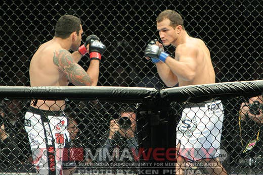Junior dos Santos and Fabricio Werdum at UFC 90