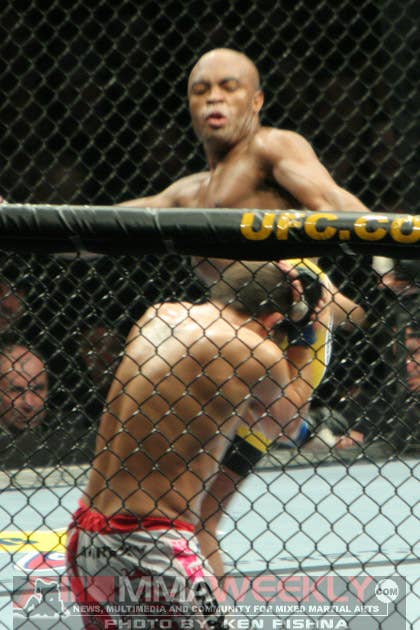 Anderson Silva and Patrick Cote at UFC 90