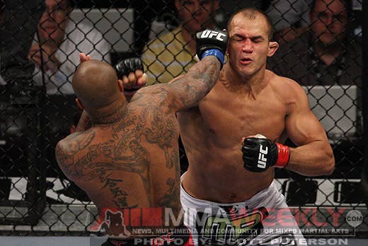 Junior dos Santos and Gilbert Yvel at UFC 108