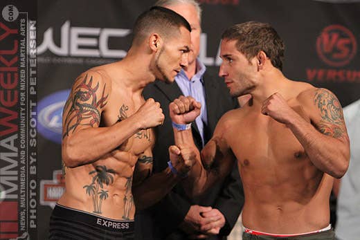 Cub Swanson and Chad Mendes at WEC 50