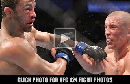 Georges St-Pierre and Josh Koscheck at UFC 124
