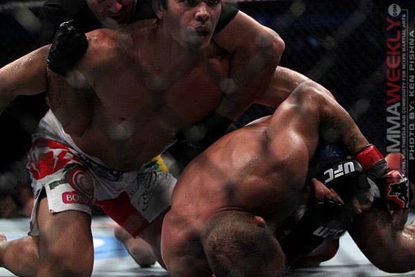 Lyoto Machida and Randy Couture at UFC 129