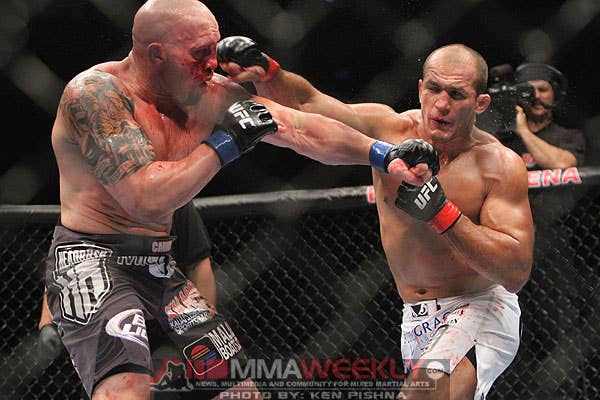 Junior dos Santos and Shane Carwin at UFC 131