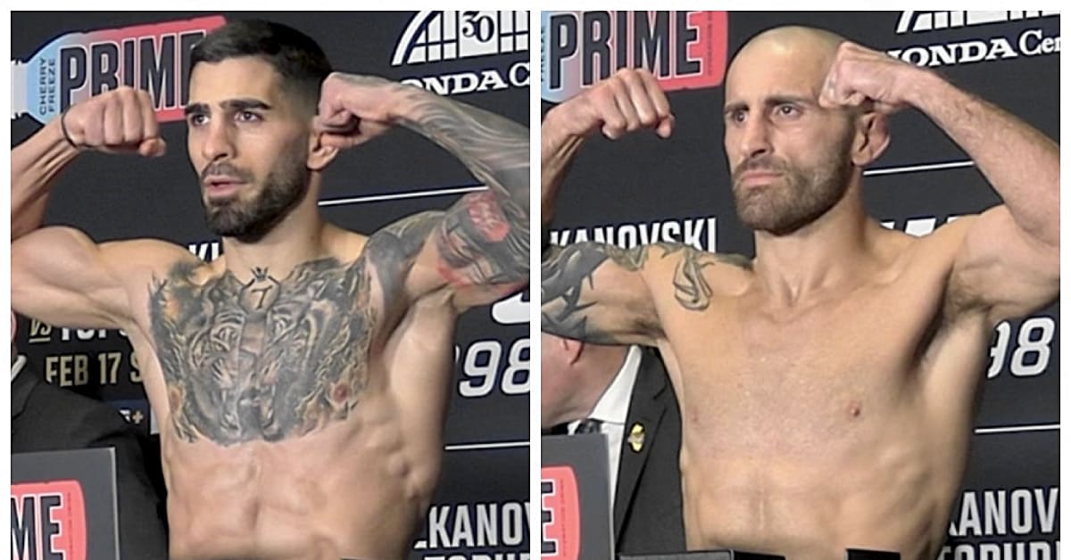 UFC 298 Main Event Weigh-in Video: Alexander Volkanovski Vs. Ilia ...