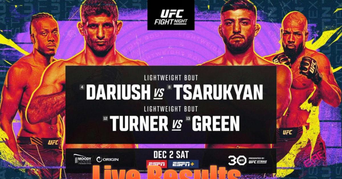 UFC Austin Dariush vs. Tsarukyan Live Results UFC