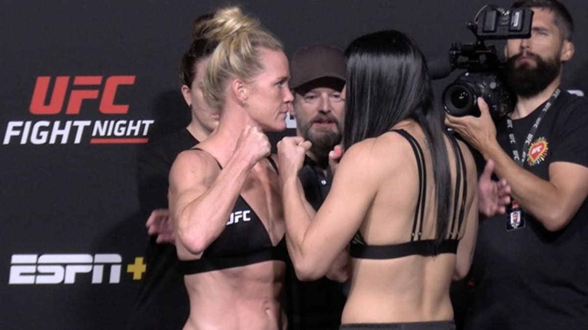 UFC Vegas 55: Holm vs. Vieira Face-offs Video - MMAWeekly.com | UFC and MMA  News, Results, Rumors, and Videos