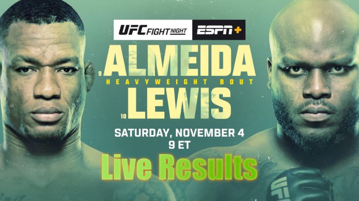 UFC Sao Paulo Live Results: Jailton Almeida vs. Derrick Lewis -  MMAWeekly.com | UFC and MMA News, Results, Rumors, and Videos