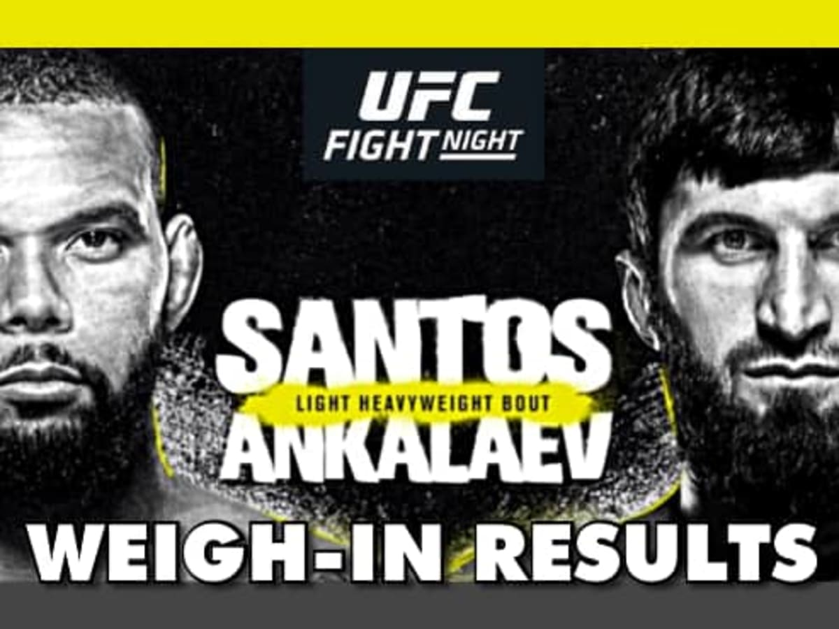 UFC Fight Night: Santos vs Ankalaev Results