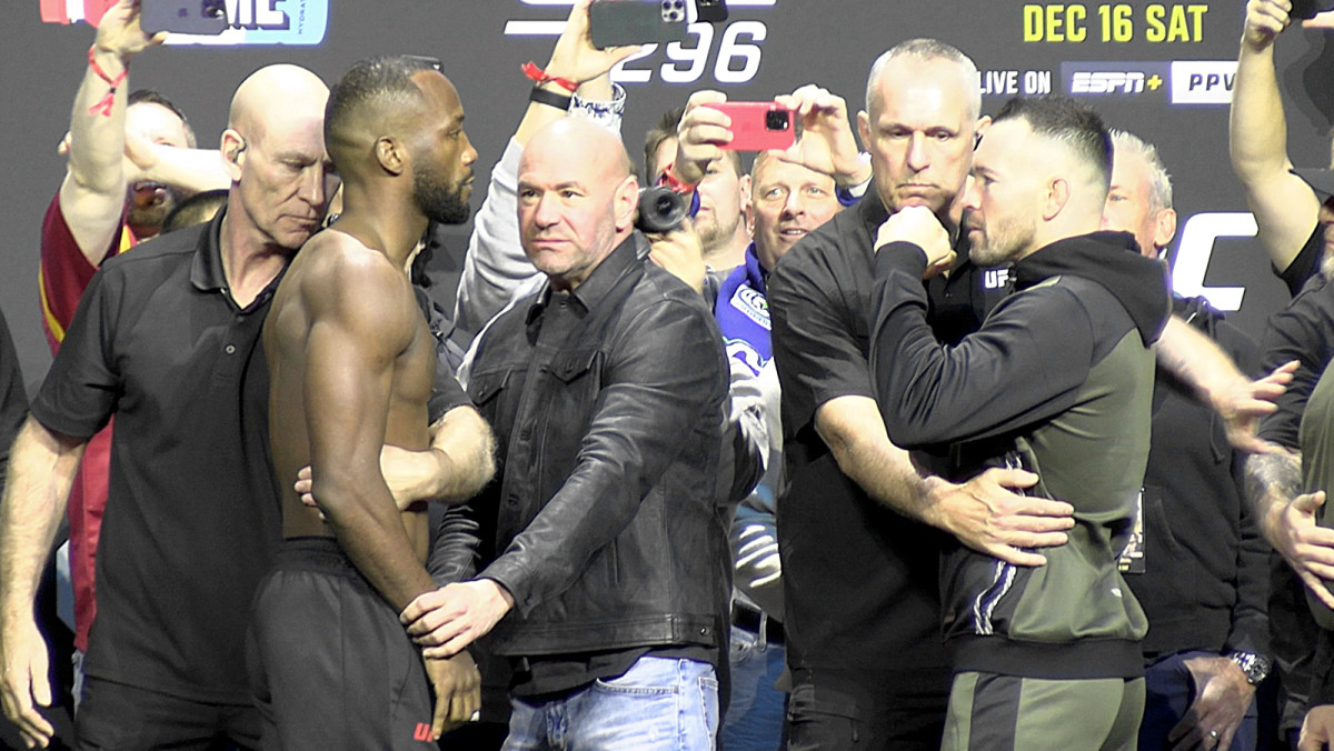 UFC 296 Ceremonial weigh-in Face-Off: Leon Edwards vs. Colby Covington ...