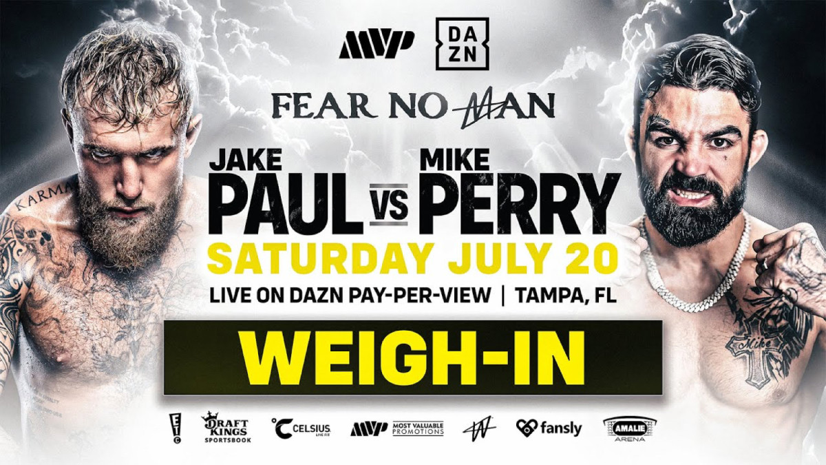 Jake Paul vs. Mike Perry Ceremonial Weigh-In Video