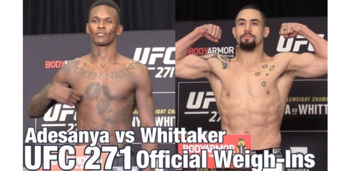 UFC 271 Weigh-in Main Event Short Clip: Israel Adesanya Vs. Robert ...