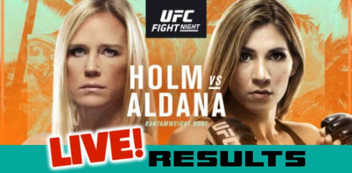 UFC Fight Island 4: Holm Vs. Aldana Live Results - MMAWeekly.com | UFC ...