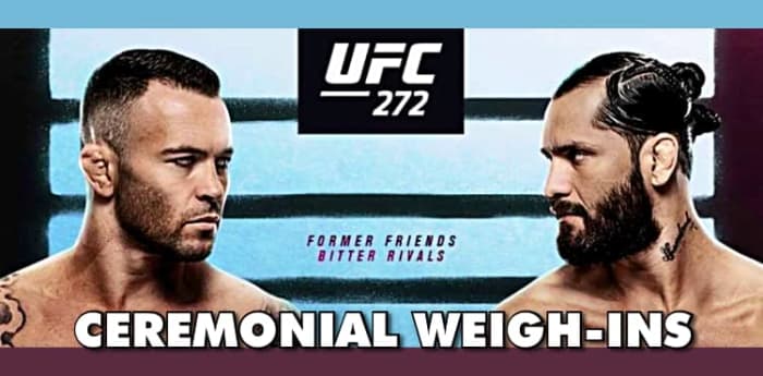 Ufc 272 Covington Vs Masvidal Ceremonial Weigh In Video Ufc And Mma News 3704