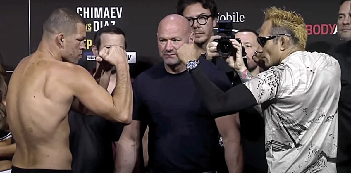 UFC 279 Ceremonial Weigh-in Video: Nate Diaz vs. Tony Ferguson ...