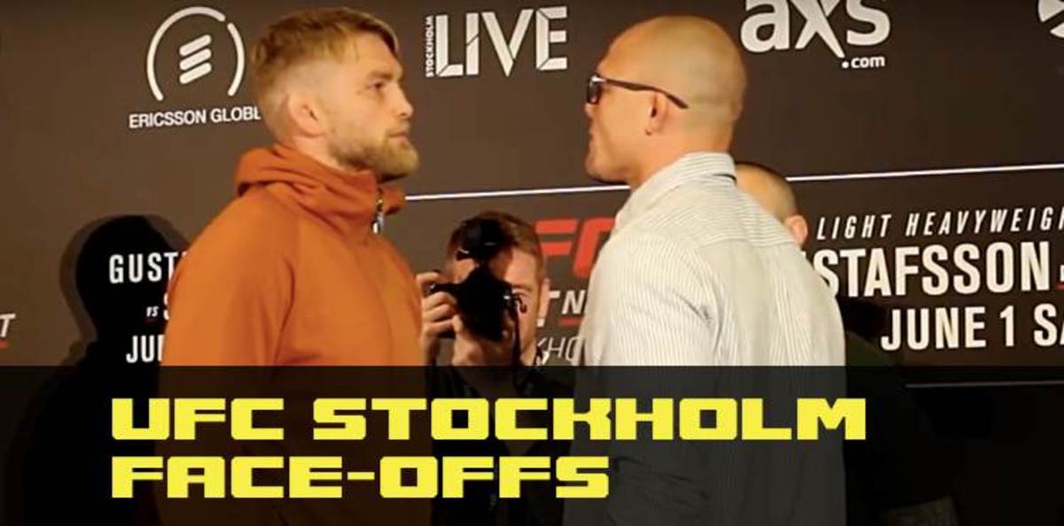 Tempers flare at UFC Stockholm media day face offs video