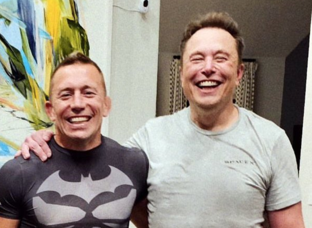 Photo: Elon Musk, Georges St-Pierre pose after apparent MMA training